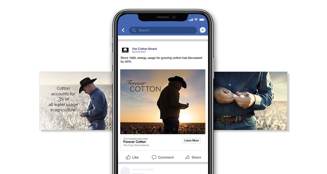 Facebook上Cotton Forever广告的截图