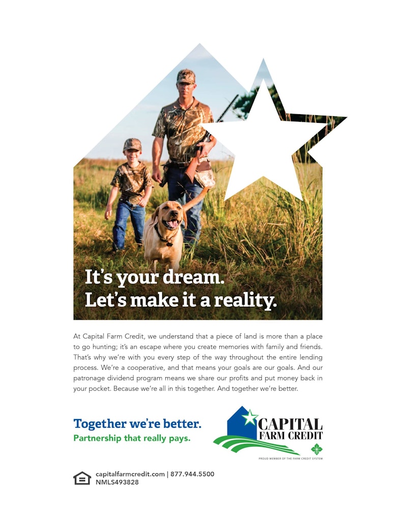 Capital Farm Credit print ad with a family featured