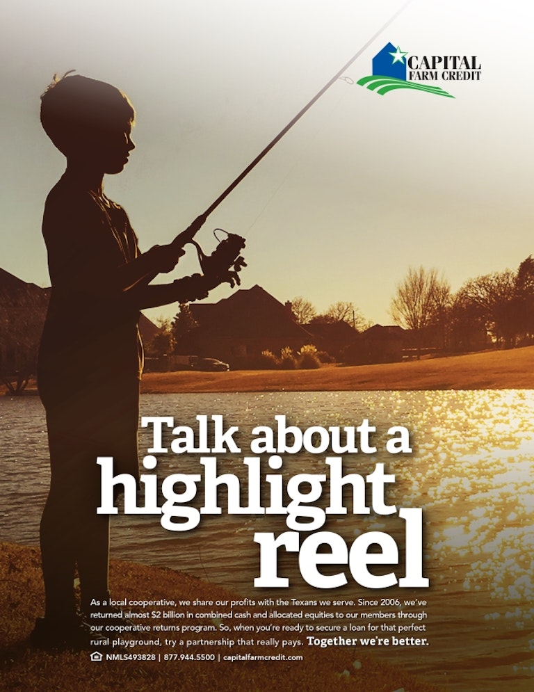 Print ad with boy fishing